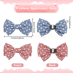 4Pcs 2 Colors Polyester Shoe Charms&nbsp;AJEW-PH0012-19