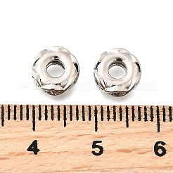 Brass Micro Pave Clear Cubic Zirconia Beads&nbsp;KK-K300-06A-P