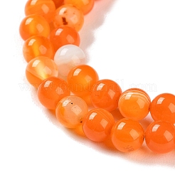 Natural Striped Agate/Banded Agate Beads Strands&nbsp;G-Z060-A01-A03