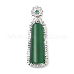 Dyed Natural Green Chalcedony Pendants&nbsp;G-S001-05P