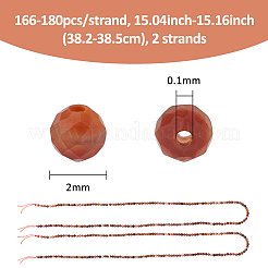 2連売り天然レッドレインボージャスパービーズ連売り  多面カットラウンド  直径3.5~4mm  厚さ3.5mm  穴：0.6mm、約107~109個/連  14.96インチ（38cm）  1連&nbsp;G-FI0001-07