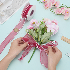 Polyester & Plastic Ribbon&nbsp;OCOR-WH0105-140B