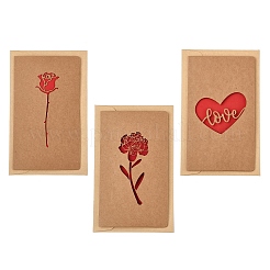 5 Bags Kraft Paper Greeting Cards&nbsp;AJEW-YW0001-50A
