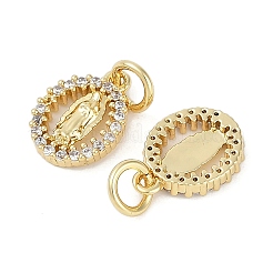 Rack Plating Brass Micro Pave Cubic Zirconia Pendants&nbsp;KK-H509-08G