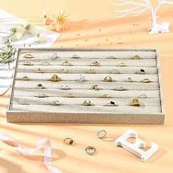 模造黄麻布ジュエリーリングが表示されます  木で  モカシン  350x240x31mm&nbsp;RDIS-G002-03
