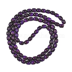 Dyed Imitation Tiger Eye Glass Beads Strands&nbsp;X-GLAA-H040-02B