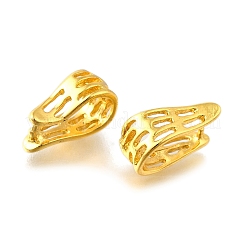 中空真鍮スナップオンベイル  ゴールドカラー  12x6x7.5mm  穴：5.5mm&nbsp;KK-XCP0002-07G