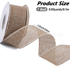 工芸品作りのための黄麻布リボン  バリーウッド  1-1/2インチ（38.5mm）  約9.95ヤード（9.1m）/ロール&nbsp;OCOR-WH20012-22E