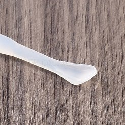 シリコーン攪拌棒  ケーキ作り用  ホワイト  7.5x4mm&nbsp;DIY-U005-01B