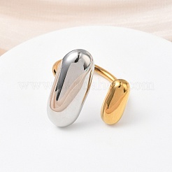 304 Stainless Steel Cuff Open Rings for Women&nbsp;RJEW-B158-02GP-01