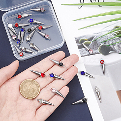 30Pcs 5 Colors 202 Stainless Steel Pendants&nbsp;STAS-UN0049-61