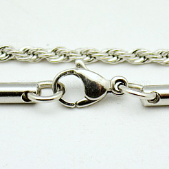 Tarnish Resistant 304 Stainless Steel Necklaces Men's Rope Chain Necklaces&nbsp;NJEW-G038-101