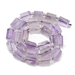 天然石アメジストビーズ連売り  多面カット  コラム  シードビーズで  12x8mm  穴：1.2mm  約26個/連  15.35''（39センチメートル）&nbsp;G-G162-D04-01