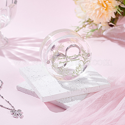 磁気蓋付き透明アクリルリングディスプレイボックス  コラム  6.5x3.3cm&nbsp;CON-WH0095-116C