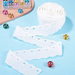 コットンレーストリム  洋服アクセサリー用  ホワイト  2-1/8インチ（55mm）&nbsp;OCOR-TAC0015-30A