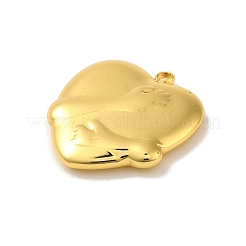 304ステンレスペンダント  ハートチャーム  18KGP本金メッキ  23x20x4mm  穴：1.6mm&nbsp;STAS-Q322-26G-04