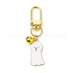 Enamel Dog Brass Bell Pendant Decorations&nbsp;HJEW-JM00810