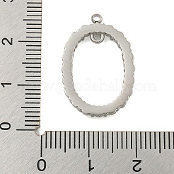 304ステンレススチールクリスタルラインストーンコネクタチャーム  オーバルリンク  ステンレス鋼色  24x16x2mm  穴：1.2mmと1.4mm&nbsp;STAS-L080-019P