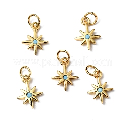 Rack Plating Brass Micro Pave Cubic Zirconia Pendants&nbsp;KK-P235-06G