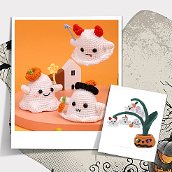 1 Set Halloween Theme DIY Ghost Knitting Kits for Beginners&nbsp;DIY-SC0026-51