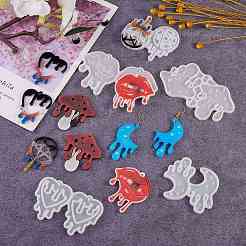 5Pcs Halloween Theme DIY Pendant Silicone Molds&nbsp;DIY-SZ0006-39