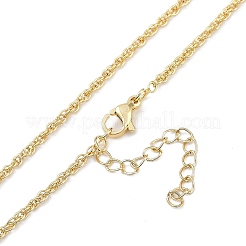 Rack Plating Brass Micro Pave Colorful Cubic Zirconia Eye Pendant Rope Chain Necklaces&nbsp;NJEW-P317-01G
