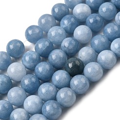 天然染め白翡翠ビーズ連売り  ラウンド  空色  8.5mm  穴：0.8mm  約45~46個/連  14.69''~15.04''（37.3~38.2センチメートル）&nbsp;G-M402-C03-27