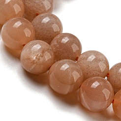 Round Natural Sunstone Beads Strands&nbsp;X-G-F222-33-8mm-1