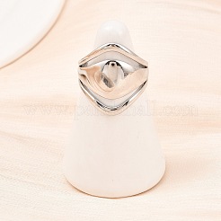 US Size 7 304 Stainless Steel Cuff Rings&nbsp;RJEW-D336-04P