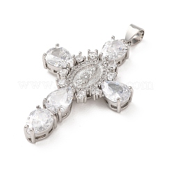 Rack Plating Brass Micro Pave Colorful Cubic Zirconia Pendants&nbsp;ZIRC-I059-15P-06