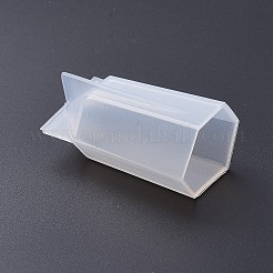 シリコンモールド  レジン型  UVレジン用  エポキシ樹脂ジュエリー作り  六角  ホワイト  53mm  インナーサイズ：27x28mm&nbsp;DIY-F026-A07