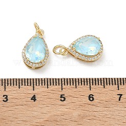 Brass Micro Pave Cubic Zirconia Pendants&nbsp;KK-C252-02B-G