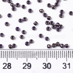 TOHOラウンドシードビーズ  11/0  日本製シードビーズ  （1701)つの金色の大理石の青  11/0  2x1.5mm  穴：0.5mm  約20000個/袋  100 G /袋&nbsp;SEED-R049-1701