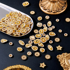100Pcs Teardrop/Heart/Star Sew on Rhinestones&nbsp;GACR-TA0001-07G