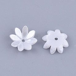 Opaque Resin Imitation Pearl Bead Caps&nbsp;X-RESI-T040-016
