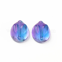 Two Tone Transparent Spray Painted Glass Beads&nbsp;GLAA-Q092-06-C06
