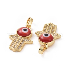 Brass Micro Pave Cubic Zirconia Pendants&nbsp;ZIRC-F136-02G