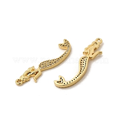 Brass Micro Pave Cubic Zirconia Pendants&nbsp;KK-P344-08A-G