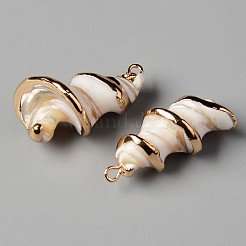 Natural Trochid Shell/Trochus Shell Pendants&nbsp;SSHEL-N032-07