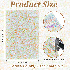 6Pcs 6 Colors PVC & Imitation Leather Fabrics&nbsp;DIY-CL0001-31