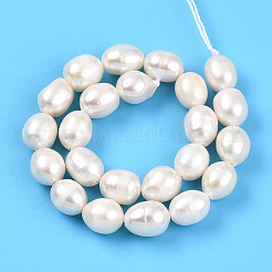 Natural Cultured Freshwater Pearl Beads Strands&nbsp;PEAR-N012-06Y-01
