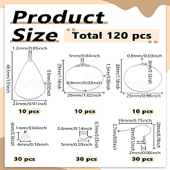 見つけるキットを作るDIYイヤリング  プラスチック製のイヤーナットを含む  304ステンレススチールイヤリングファインディング＆丸カン＆ペンダント  ステンレス鋼色  4x4mm  穴：1mm&nbsp;STAS-LP0004-05