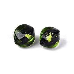 Handmade Silver Foil Glass Beads&nbsp;FOIL-N034-01E