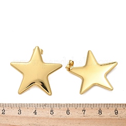 304ステンレススチールスタッドピアス  イオンプレーティング（ip）  スター  18KGP本金メッキ  32x33.5mm&nbsp;EJEW-U047-27G
