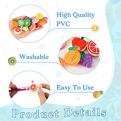 11Pcs 11 Styles PVC Fruit Beads&nbsp;KY-TA0001-48