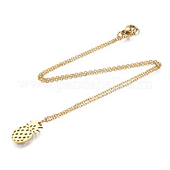 201 Stainless Steel Pendant Necklaces&nbsp;NJEW-T009-JN137-40-2