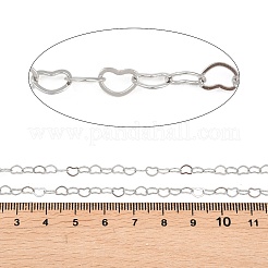 304 Stainless Steel Heart Link Chains&nbsp;CHS-C013-04P-01
