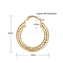 Brass Textured Hoop Earrings&nbsp;FS-WGEF2F9-01