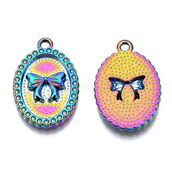 Rainbow Color Alloy Pendants Rhinestone Settings&nbsp;PALLOY-S180-316