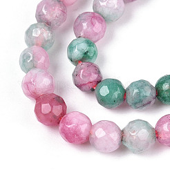 Dyed Natural White Jade Beads Strands&nbsp;G-T139-4mm-60-03